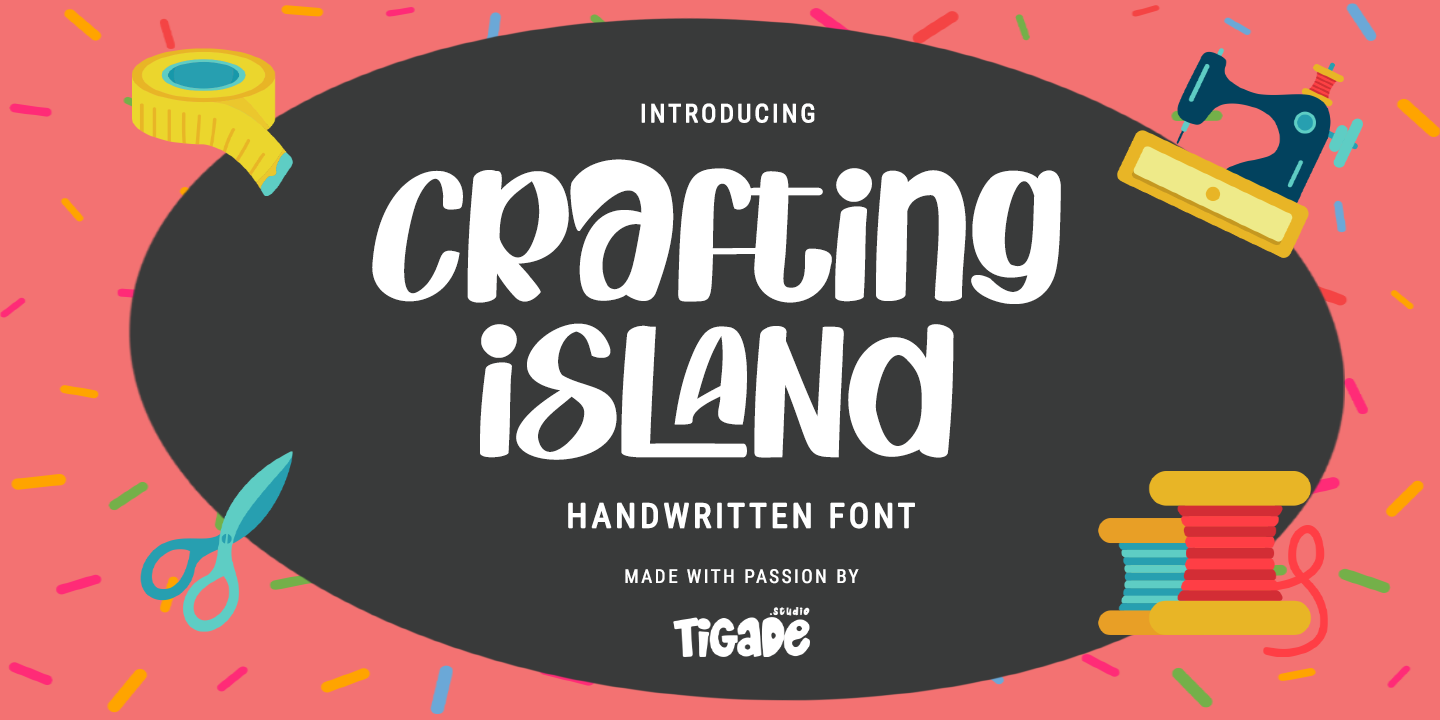 Beispiel einer Crafting Island-Schriftart